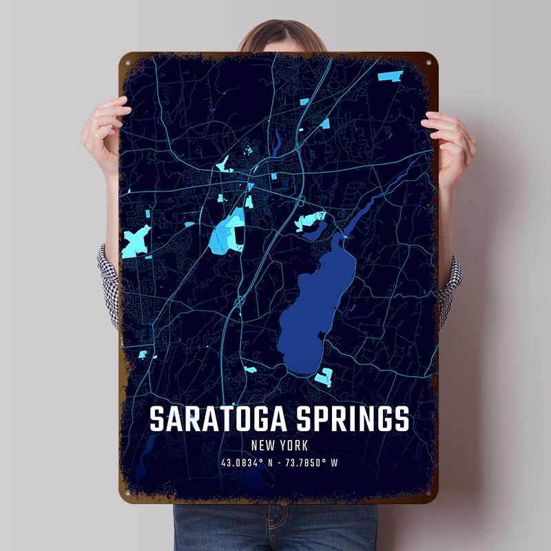 Custom Map Poster - Постер с картой города Саратога-Спрингс в