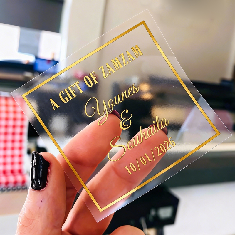 Personalised Candle Label - 50 шт. квадратных персонализированных свадебных наклеек