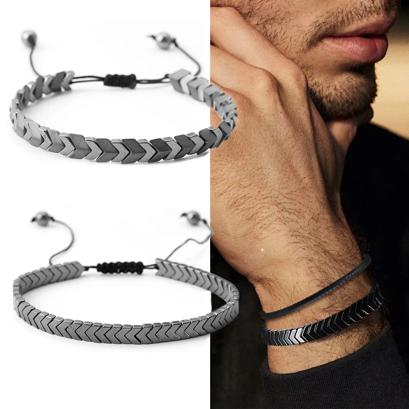 Coordinates Bracelet - Модный браслет из гематита, энергетический фитнес,