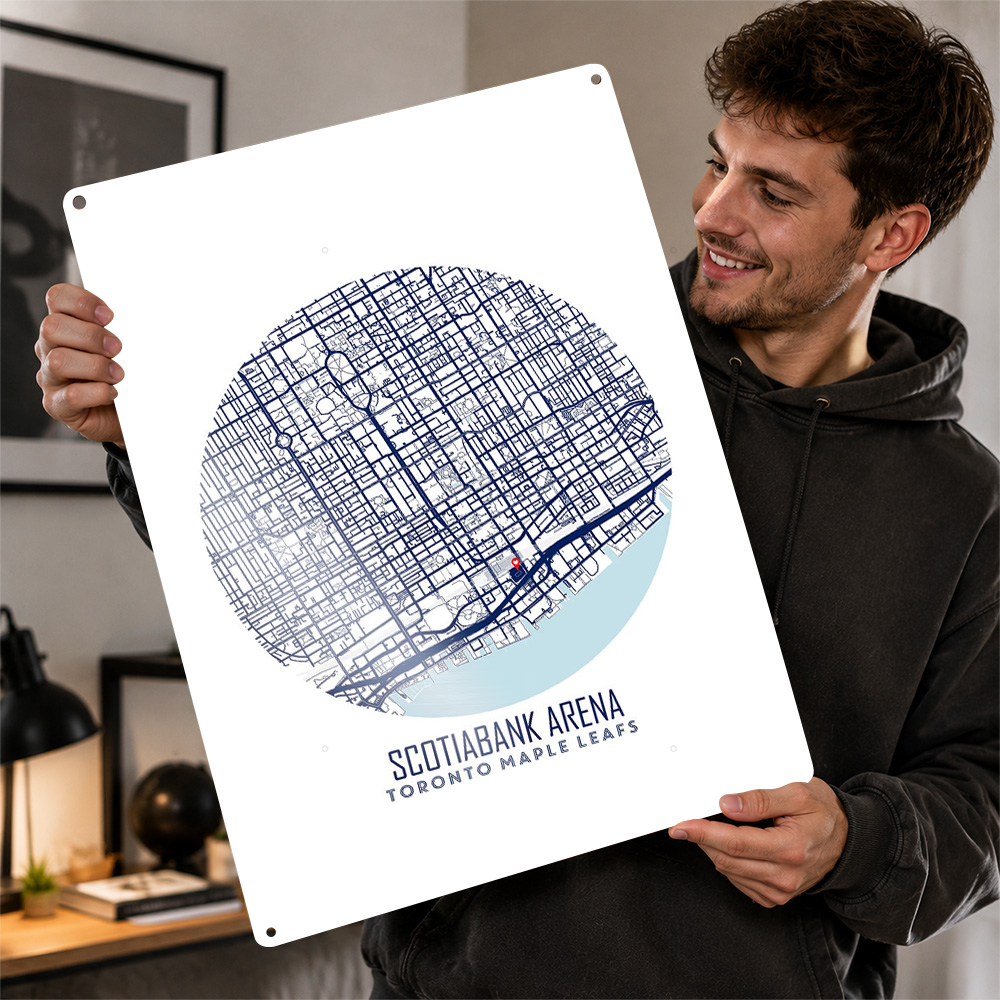 Custom Map Poster - Металлический постер-карта арены Scotiabank, спортивный настенный
