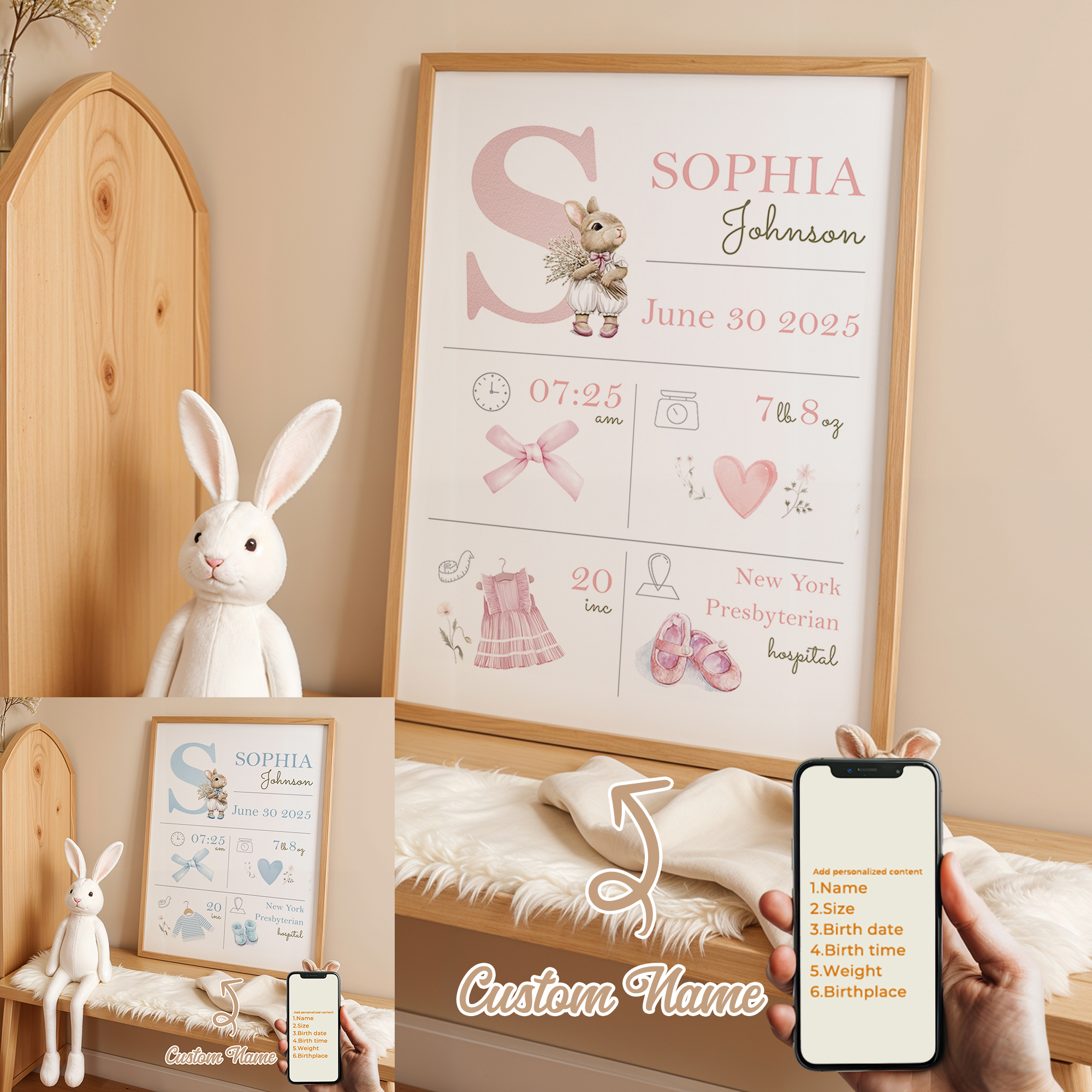 Personalized Name Box - Персонализированный художественный принт с именем и