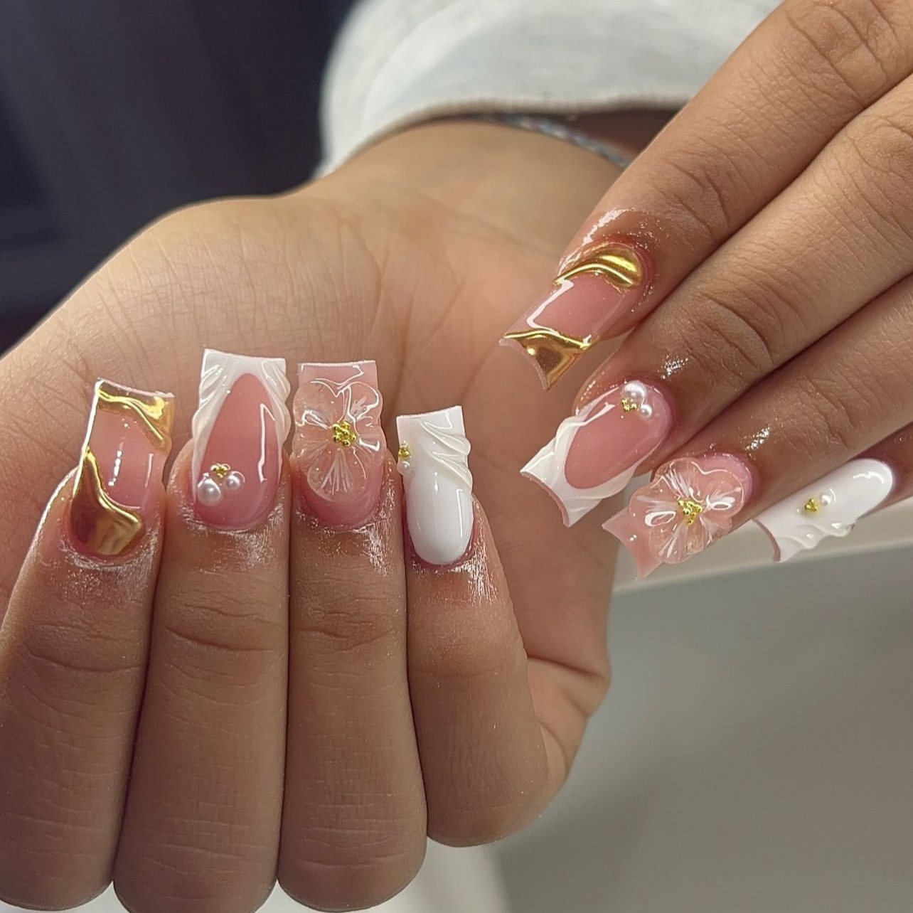 Pressed Flower Art - 24 шт. милые средние квадратные накладные
