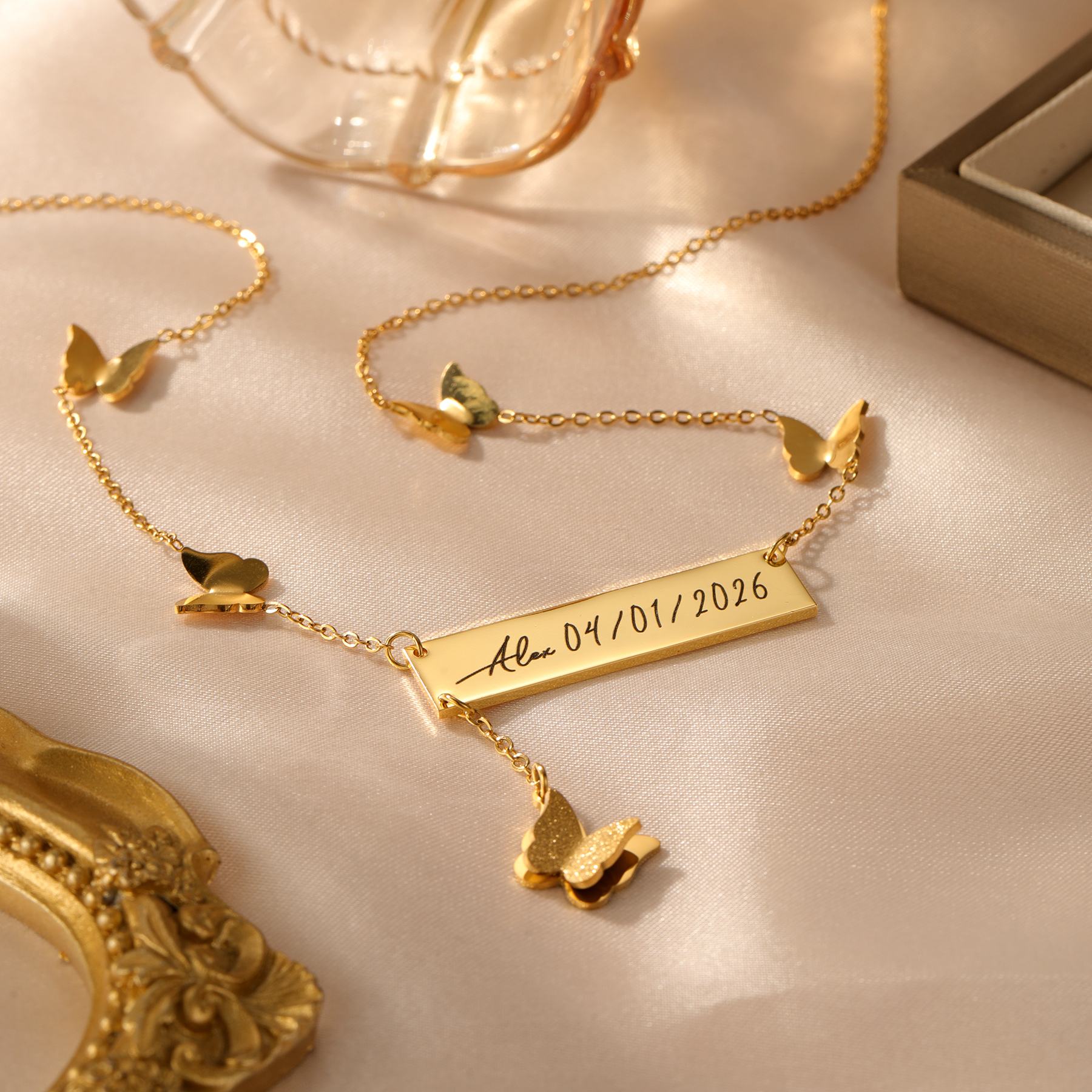Handwriting Necklace Bar - Персонализированное ожерелье с подвеской в виде