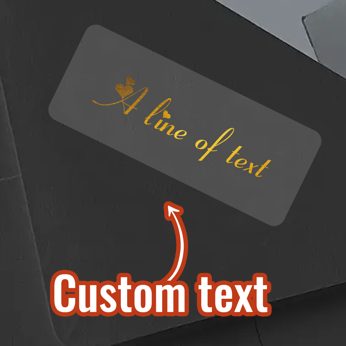 Personalised Candle Label - Прозрачные прямоугольные наклейки с золотой фольгой,