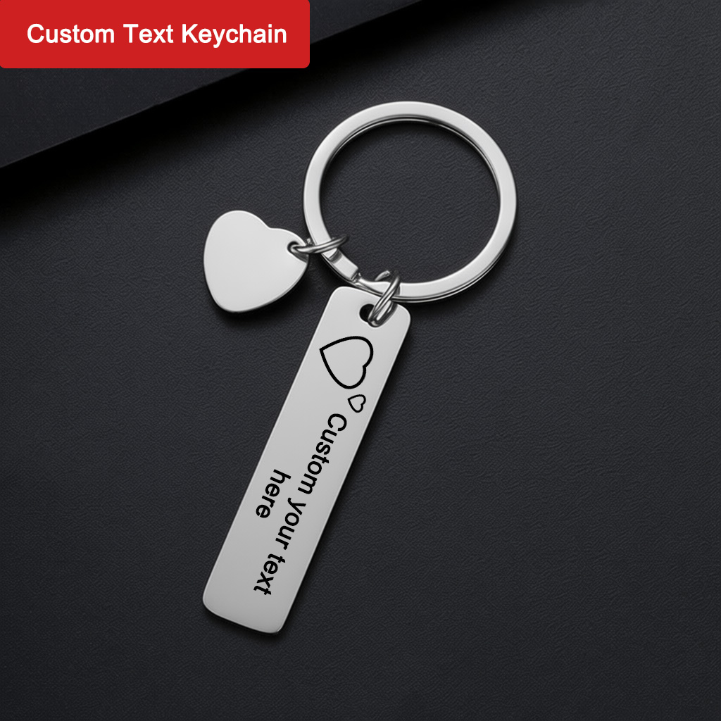 Initial Ring Custom - Персонализированный брелок с текстом на заказ,