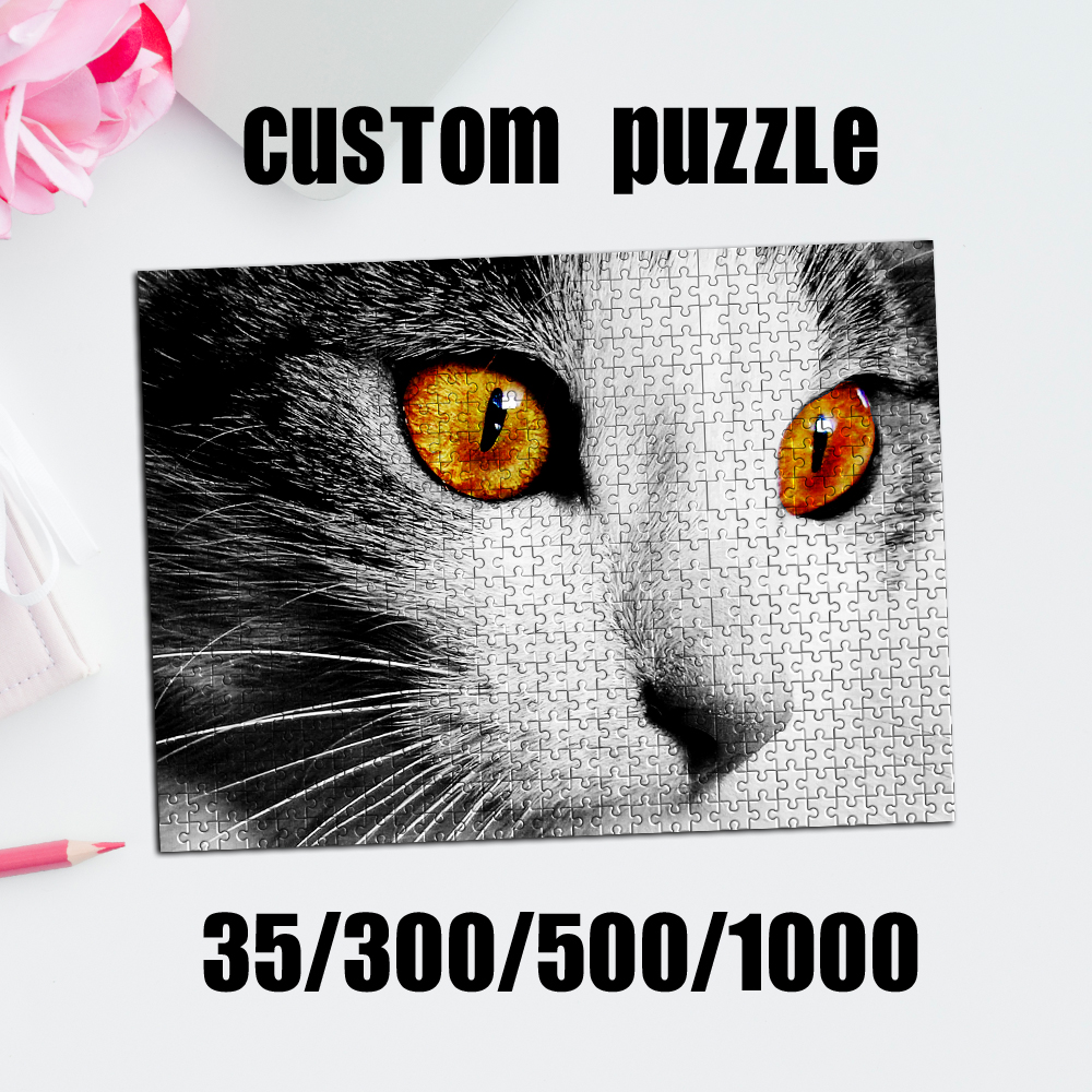 Pet Portrait Custom - 35/300/500/1000 шт. Персонализированный фото-пазл с изображением