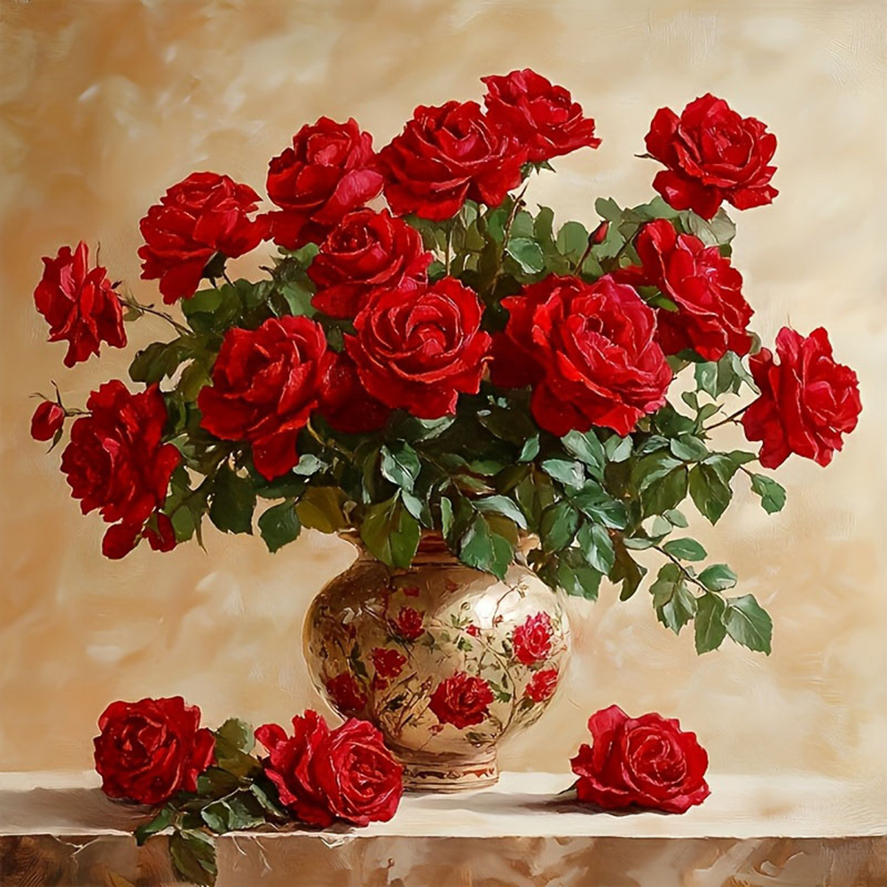 Photo Mosaic Print - Роза Алмазная картина Полный квадратный круглый