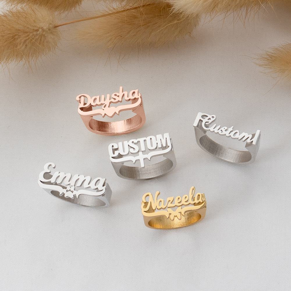Initial Ring Custom - Кольца с именем по индивидуальному заказу,