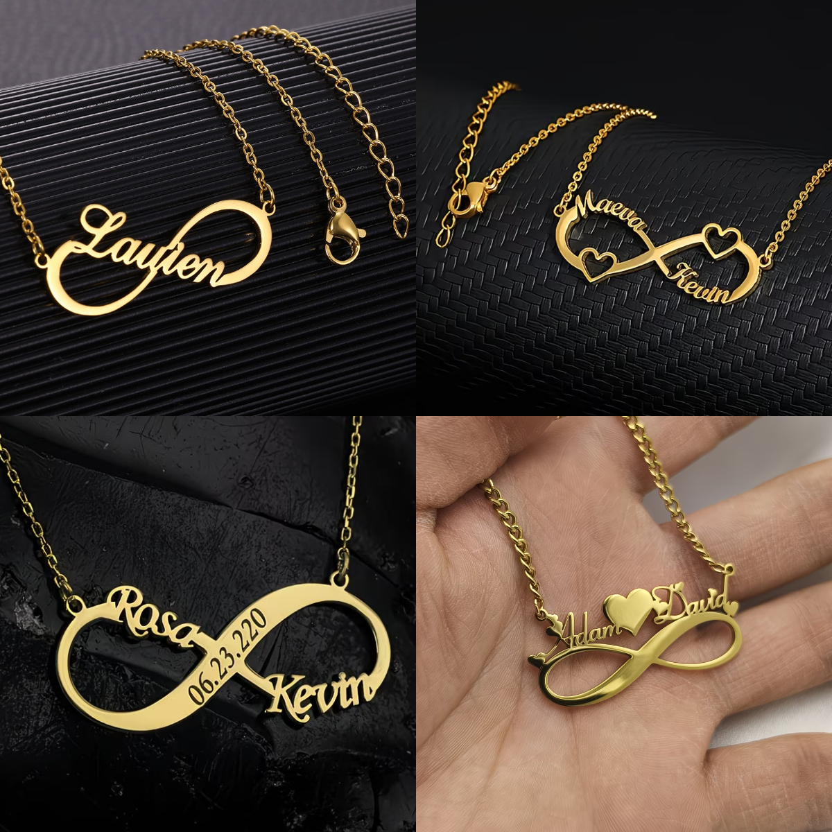 Name Necklace Custom - Индивидуальные именные кулоны-инфинити для женщин, семейные,