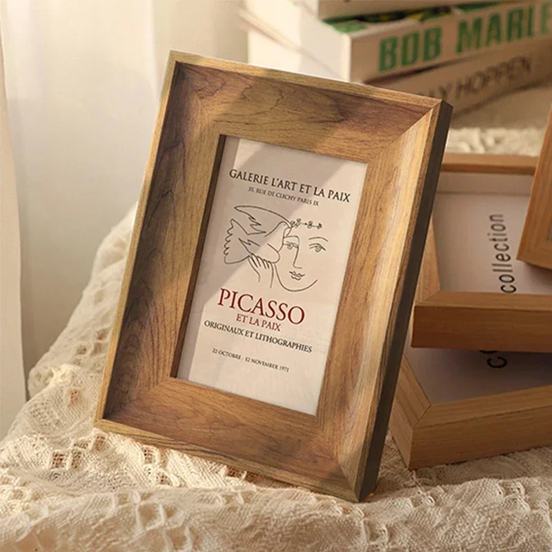 Engraved Wood Frame - Деревянная фоторамка 5/6/7/8/10 дюймов, размер А4,