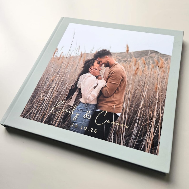 Custom Photo Book - Свадебная книга пожеланий с фольгированным и