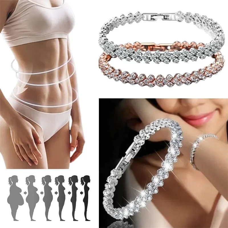 Coordinates Bracelet - Модный женский браслет с кристаллами, золотой