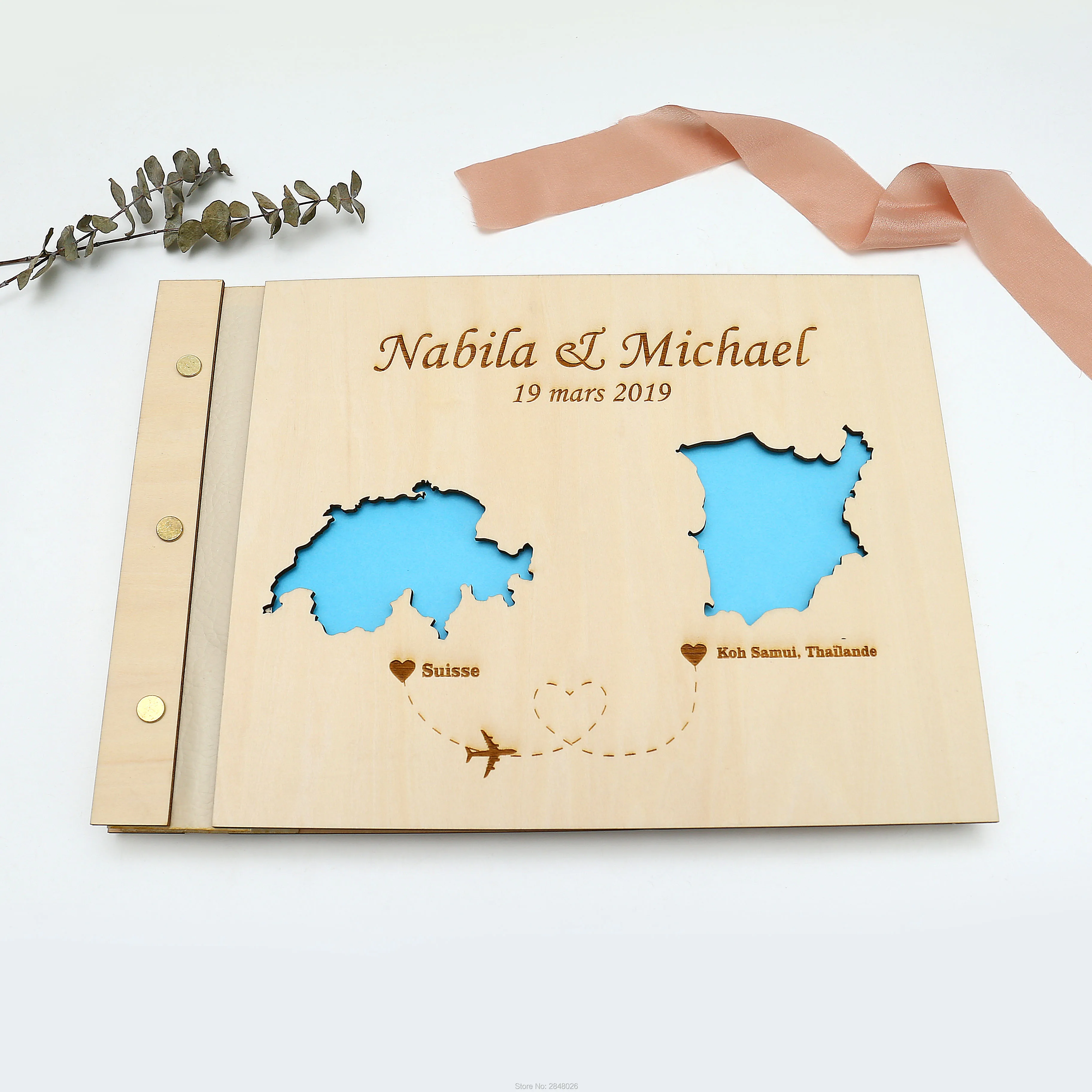 Custom Star Map - Свадебная гостевая книга с гравировкой в