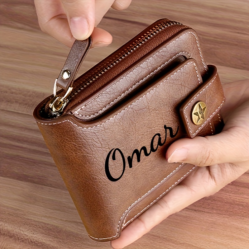 Personalized Name Box - Мужской кошелек на заказ, подарок, стильный