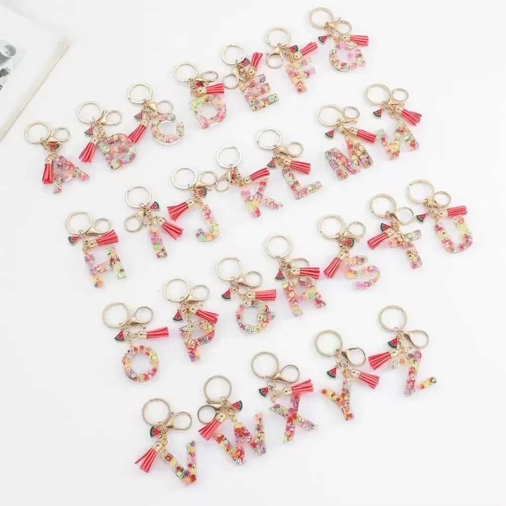Monogram Keychain Leather - Персонализированный брелок для ключей A-Z, цепочка