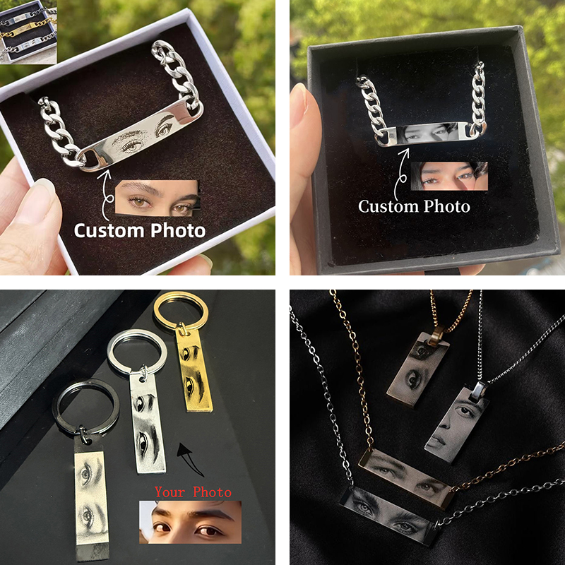 Initial Ring Custom - Персонализированный настраиваемый брелок с изображением глаз