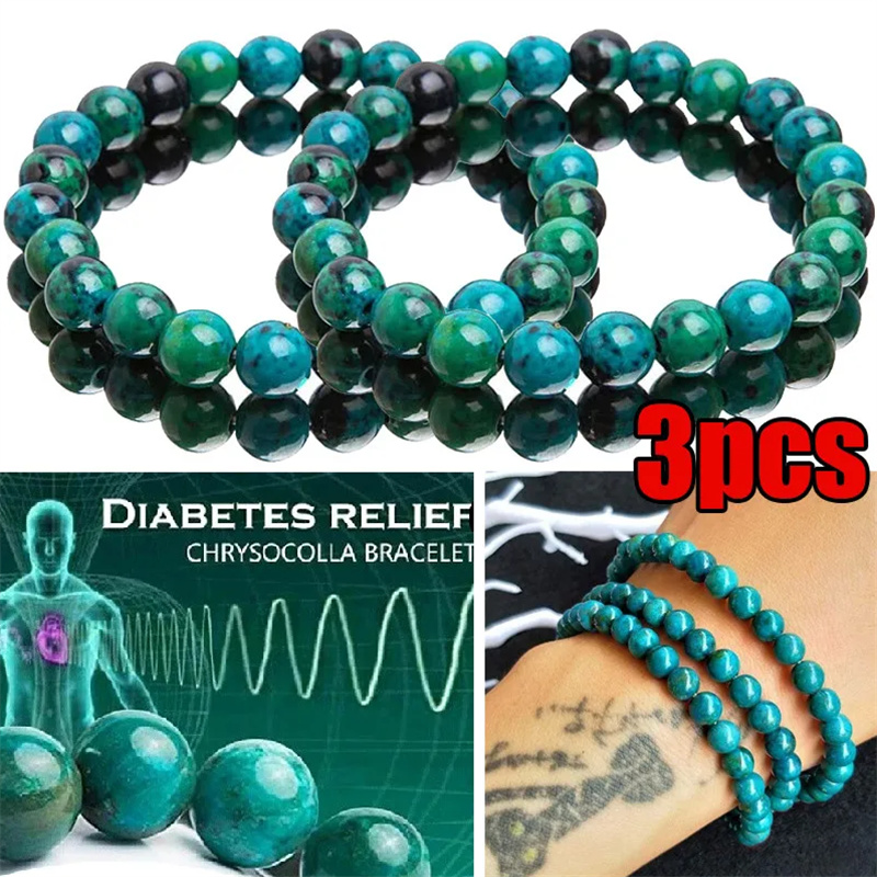 Coordinates Bracelet - Малахитовый браслет с хризоколлами для женщин