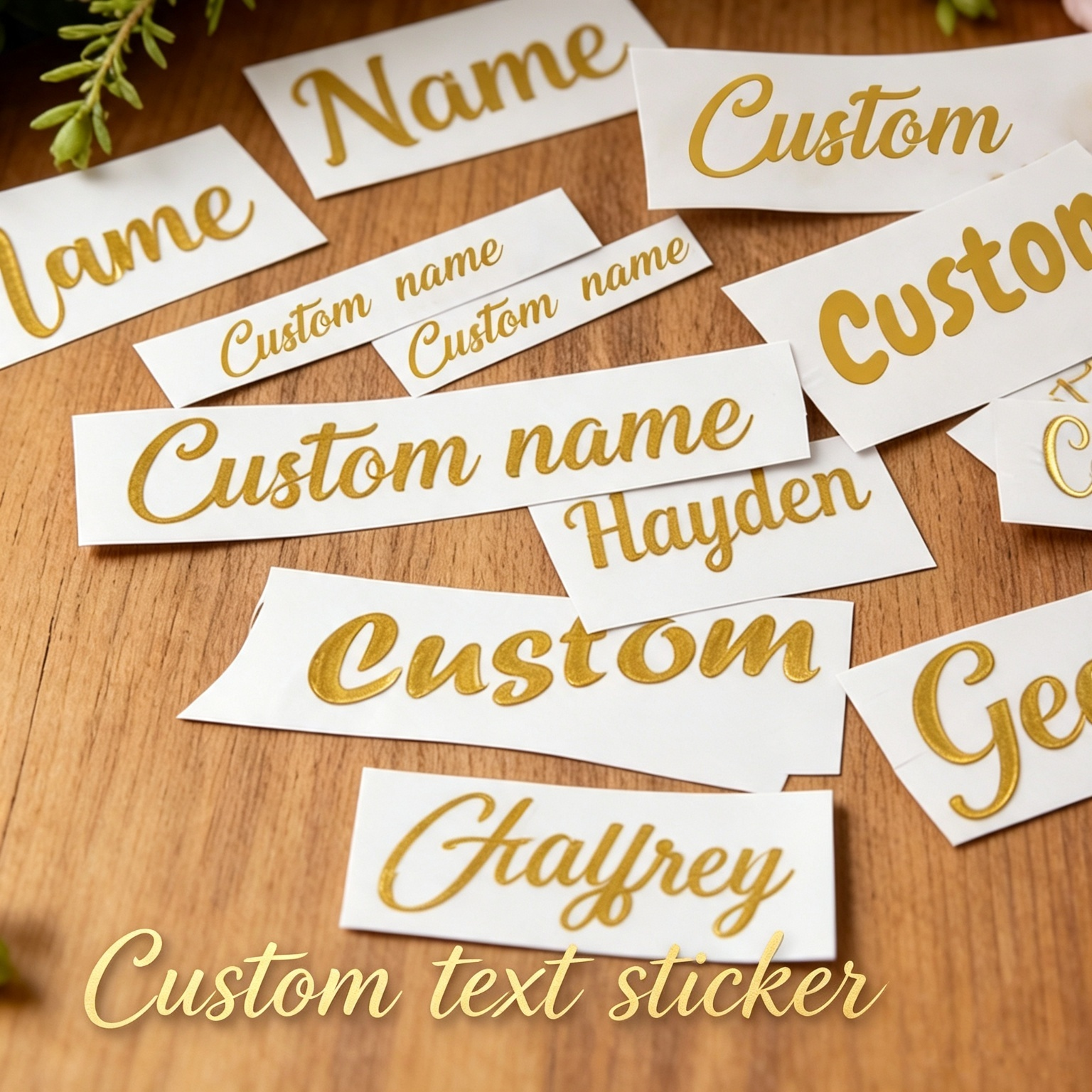 Personalised Candle Label - Наклейки с индивидуальным дизайном, золотые кристальные