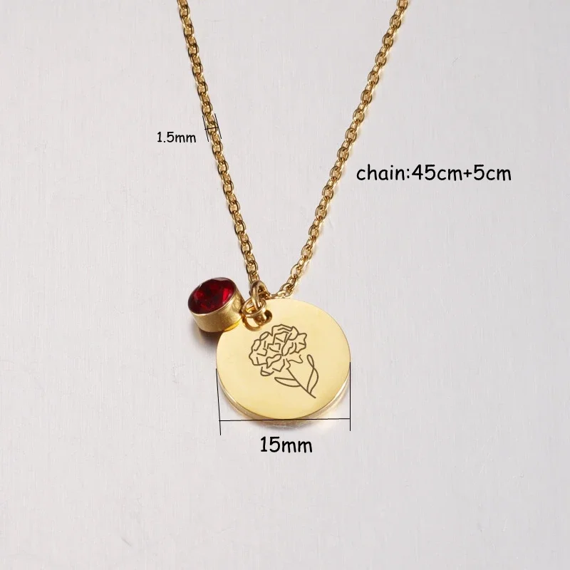 Месяц рождения, цветы, клипса, – обзор и цена Birth Flower Necklace