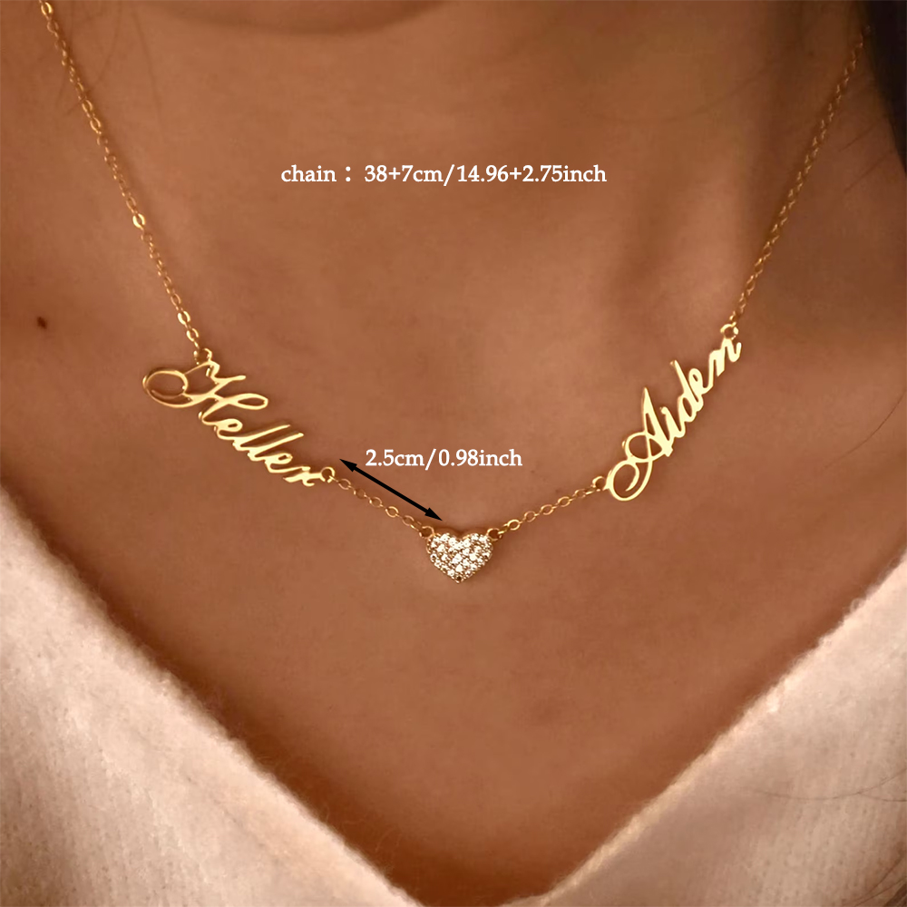 Ожерелье с двумя именами на за – обзор и цена Name Necklace Custom