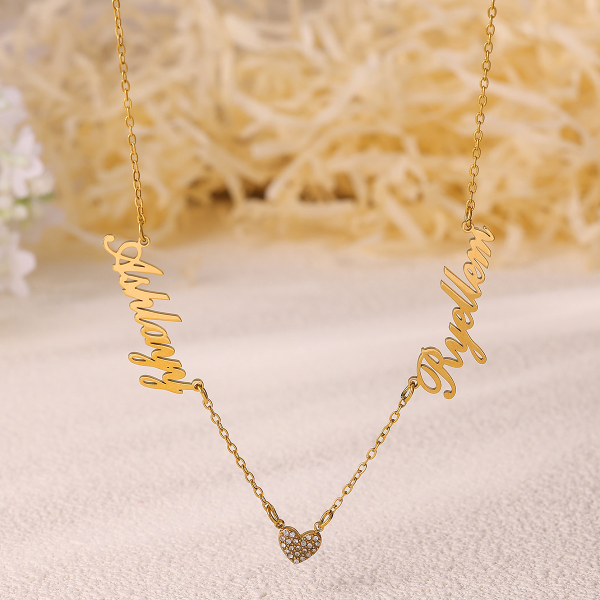 Ожерелье с двумя именами на за – обзор и цена Name Necklace Custom