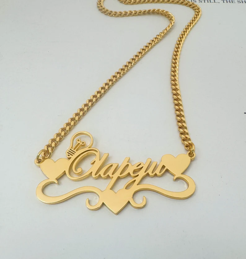 Ожерелье ручной работы золотог – обзор и цена Name Necklace Custom