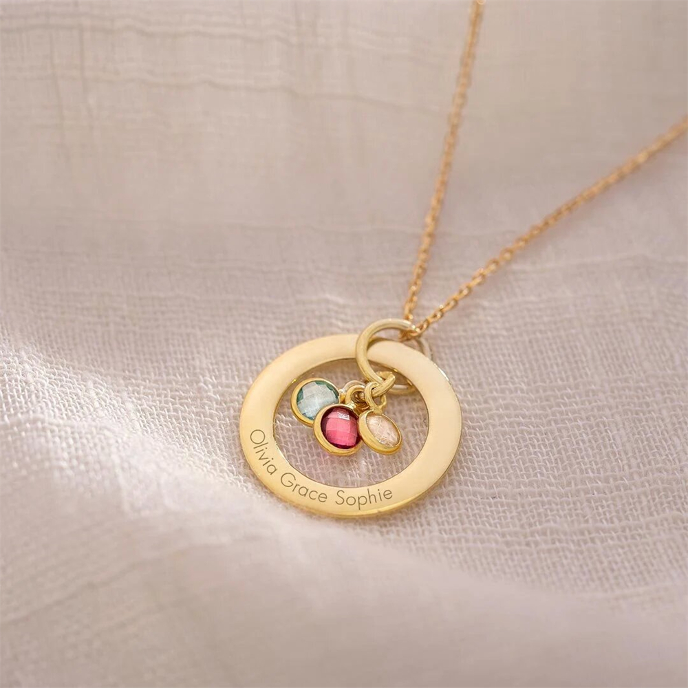 Оригинальное ожерелье с камнем – обзор и цена Birth Flower Necklace