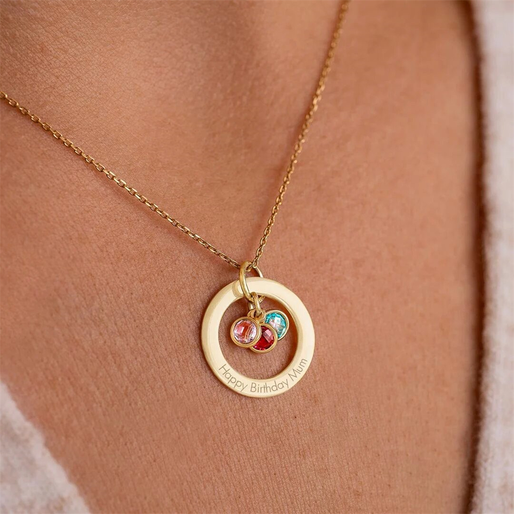 Оригинальное ожерелье с камнем – обзор и цена Birth Flower Necklace