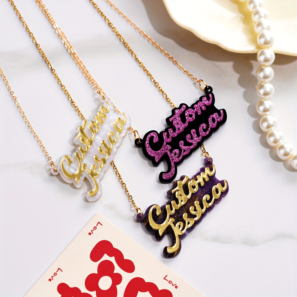 Персонализированное двухслойно – обзор и цена Name Necklace Custom