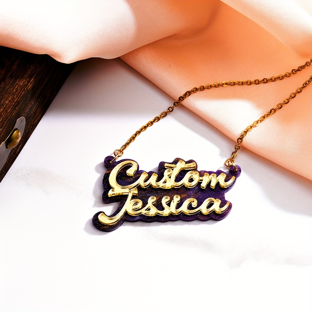 Персонализированное двухслойно – обзор и цена Name Necklace Custom