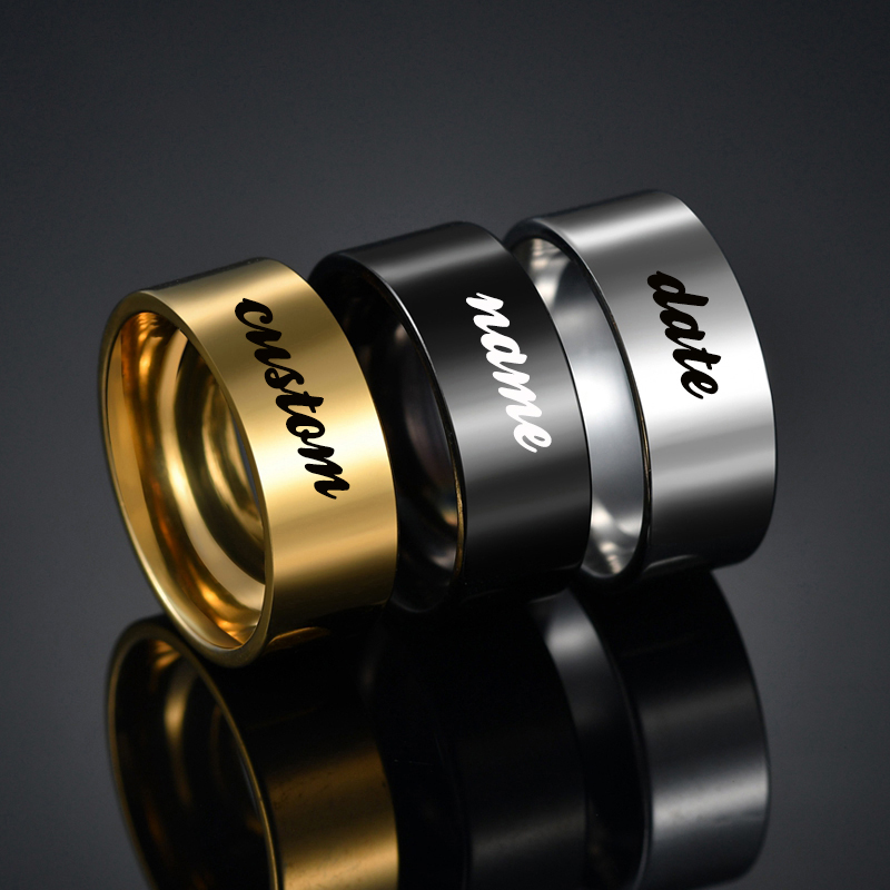Женские кольца из нержавеющей  – обзор и цена Initial Ring Custom