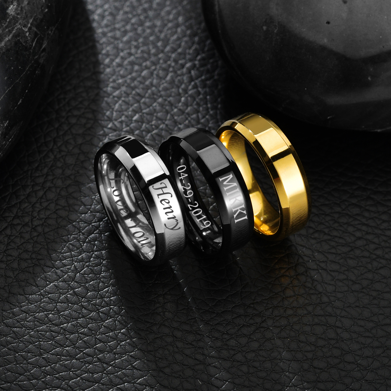 Женские кольца из нержавеющей  – обзор и цена Initial Ring Custom