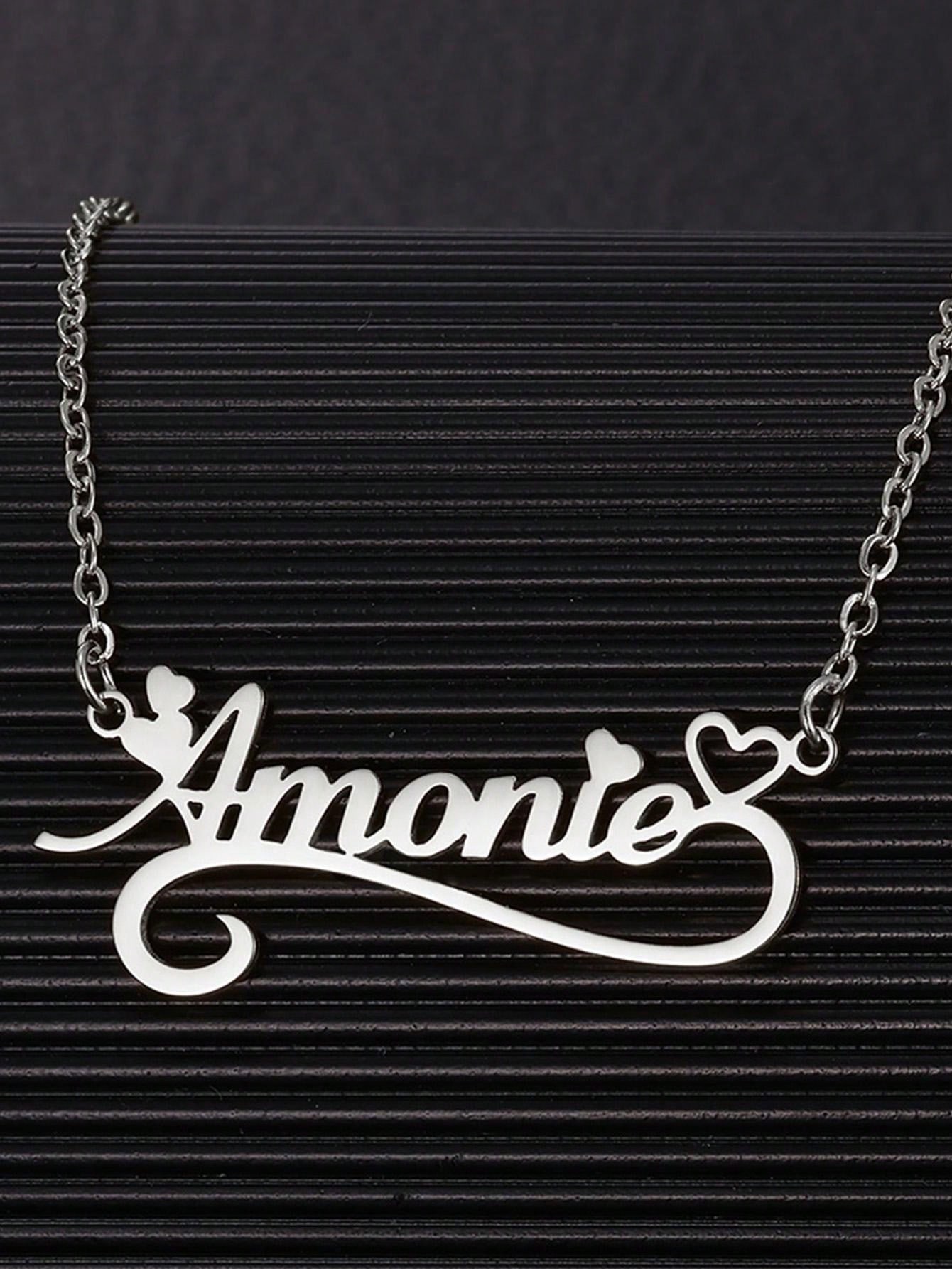 Ожерелье с полым сердцем женск – обзор и цена Name Necklace Custom