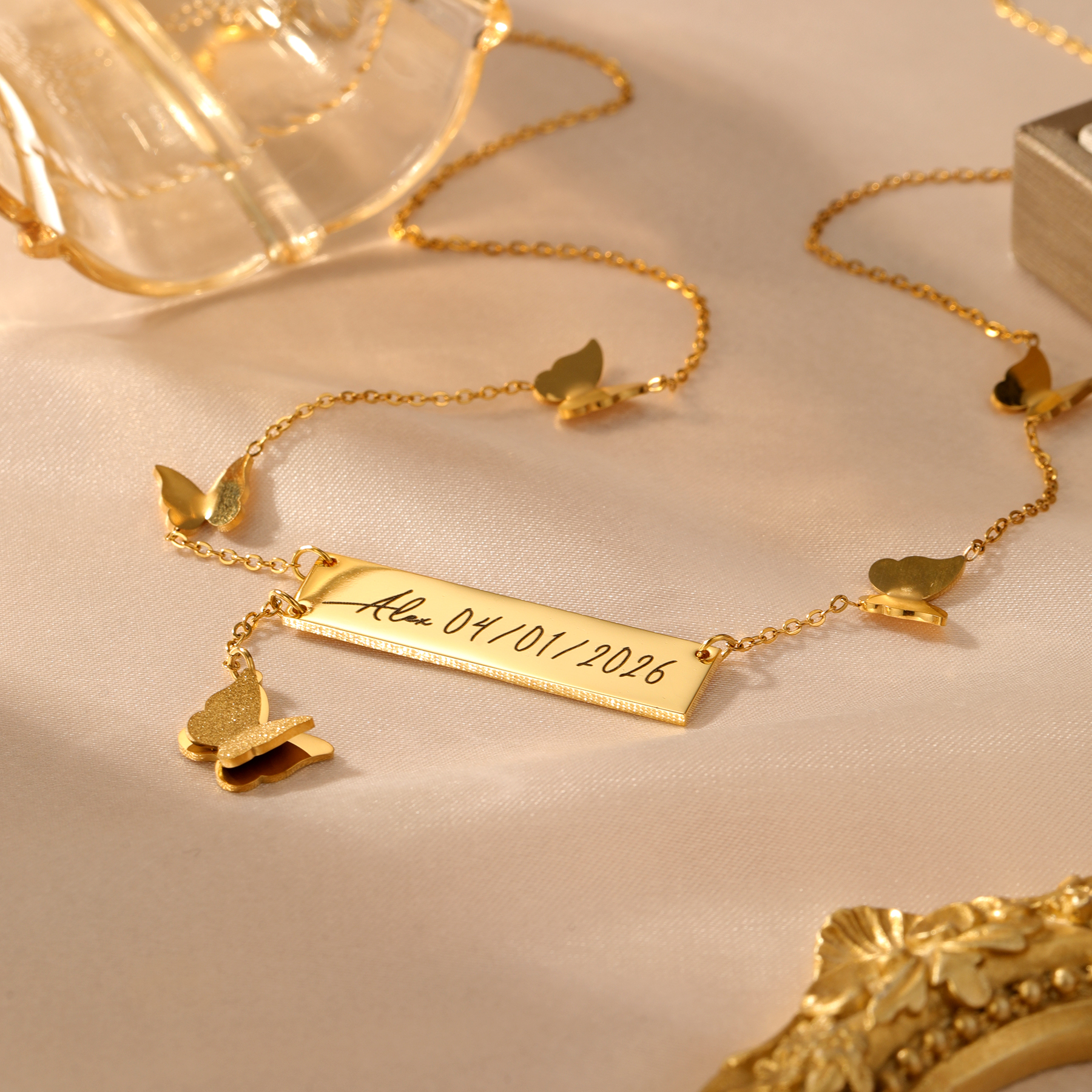 Персонализированное ожерелье с – обзор и цена Handwriting Necklace Bar