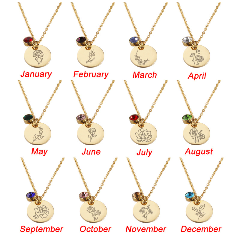Женское ожерелье с подвеской в – обзор и цена Birth Flower Necklace