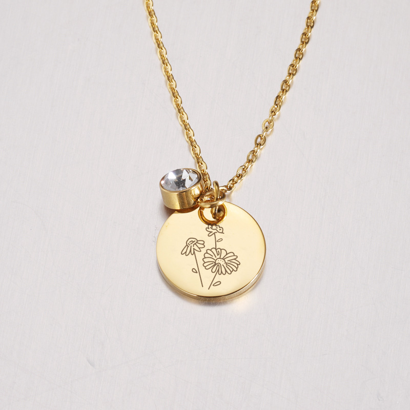 Женское ожерелье с подвеской в – обзор и цена Birth Flower Necklace