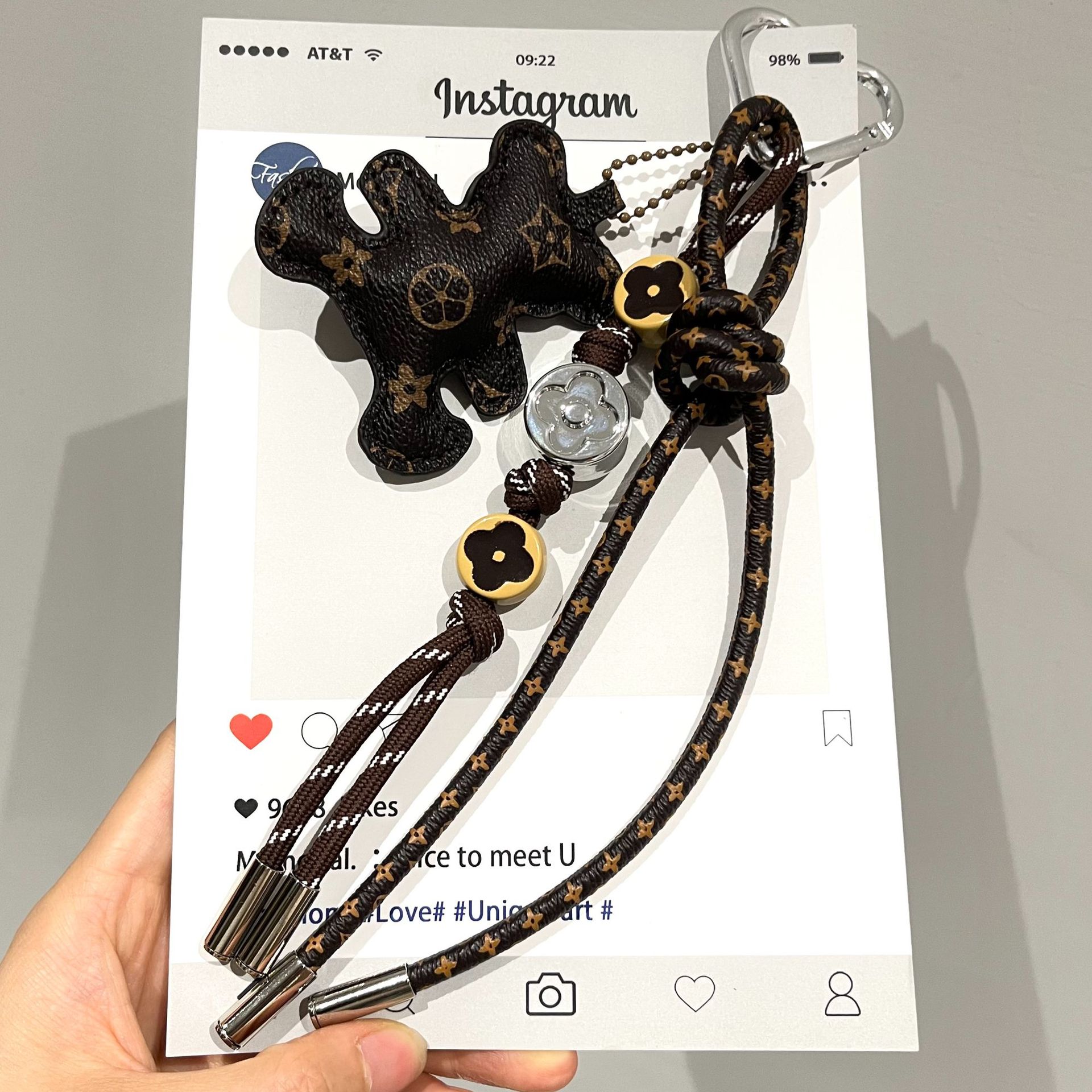 Миниатюрный кулон-медвежонок д – обзор и цена Monogram Keychain Leather