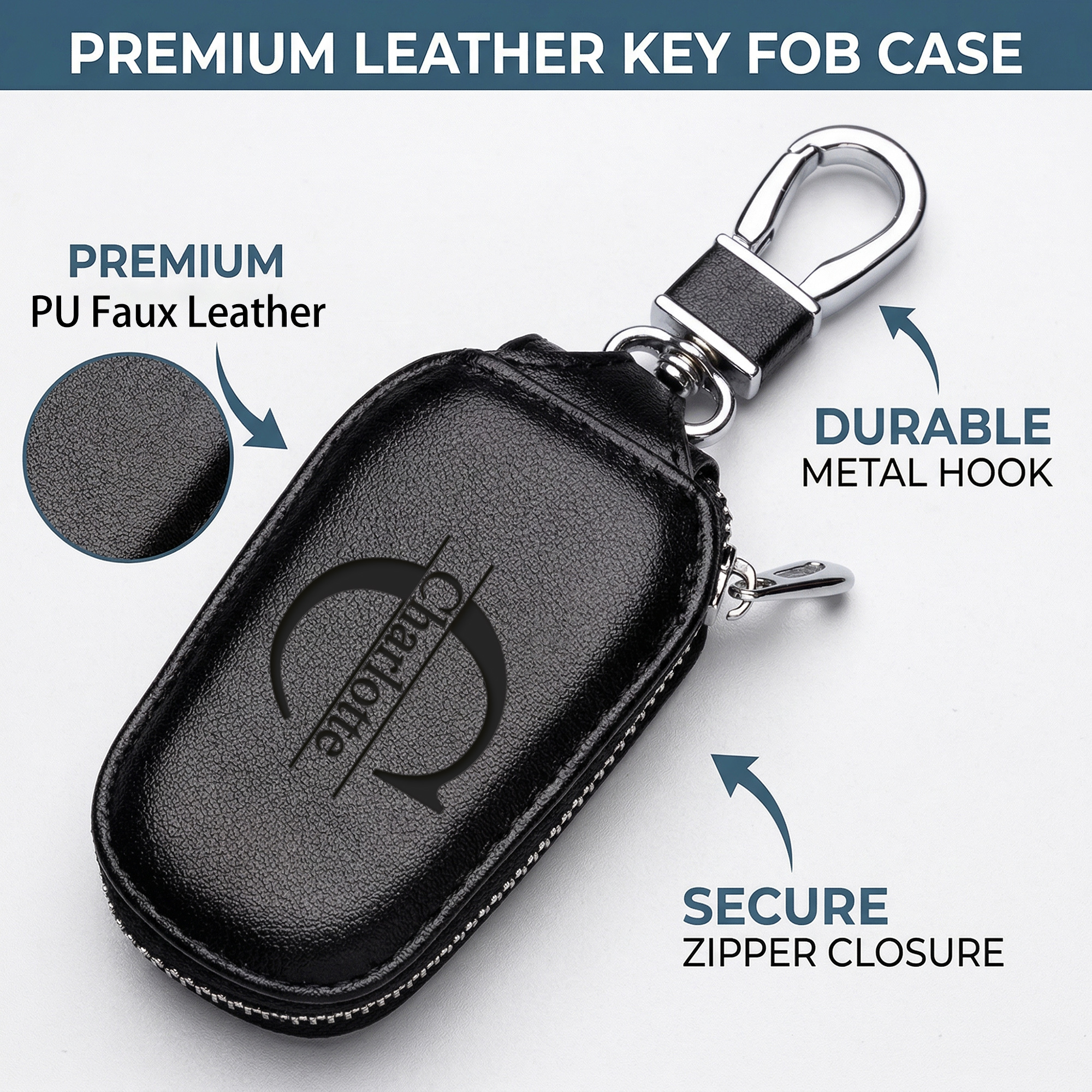 Персонализированный чехол для  – обзор и цена Monogram Keychain Leather