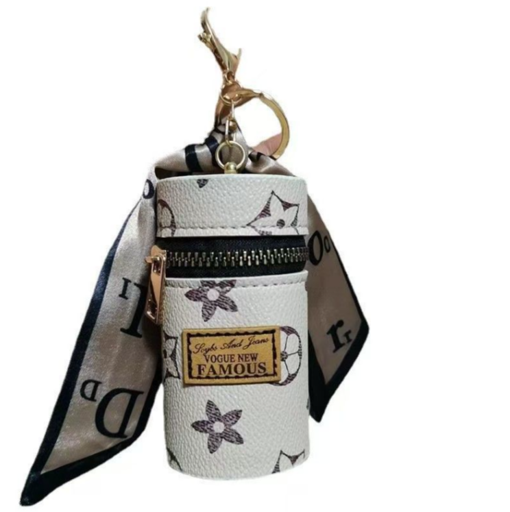 Черно-золотой цилиндрический м – обзор и цена Monogram Keychain Leather