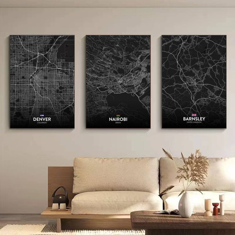 Париж, Лондон, Нью-Йорк, карта – обзор и цена Custom Map Poster