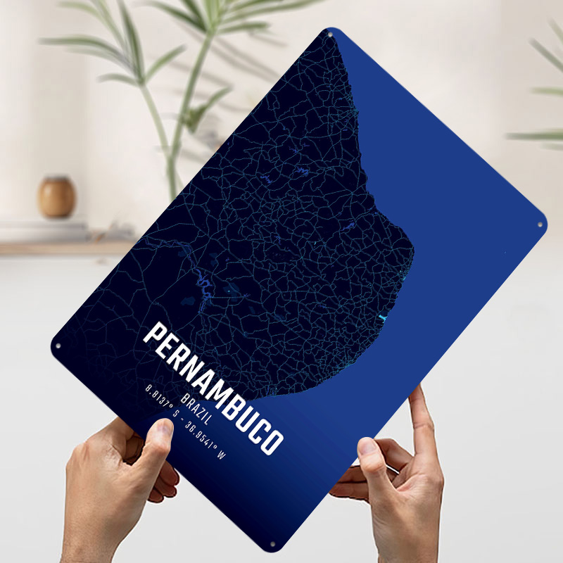 Карта полуночного города Perna – обзор и цена Custom Map Poster
