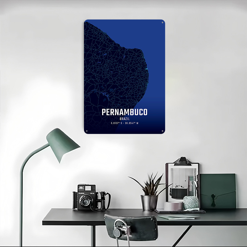 Карта полуночного города Perna – обзор и цена Custom Map Poster