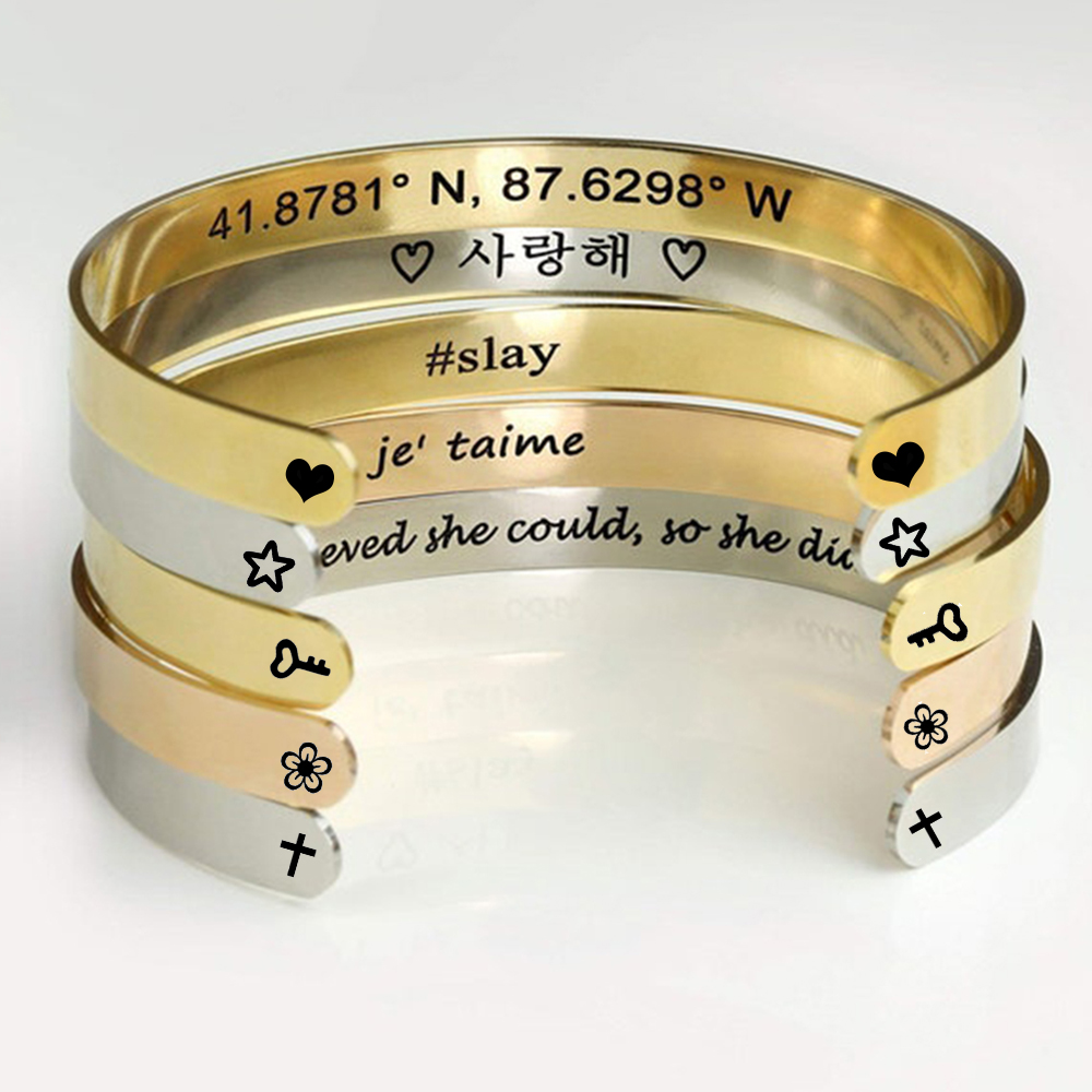 Браслеты-манжеты из нержавеюще – обзор и цена Coordinates Bracelet