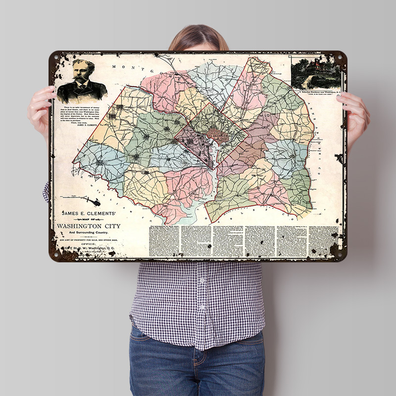 Карта города Вашингтон, печатн – обзор и цена Custom Map Poster