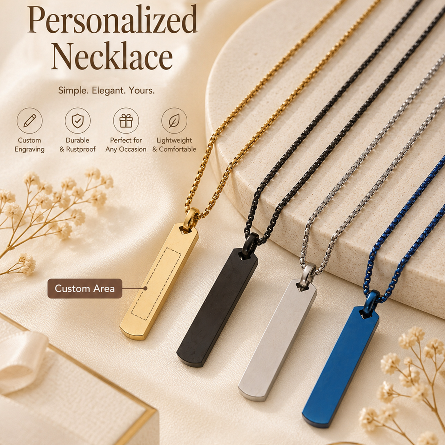Индивидуальное длинное колье-п – обзор и цена Name Necklace Custom