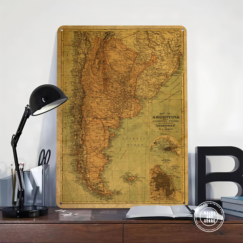 Винтажная карта Аргентины: жес – обзор и цена Custom Map Poster