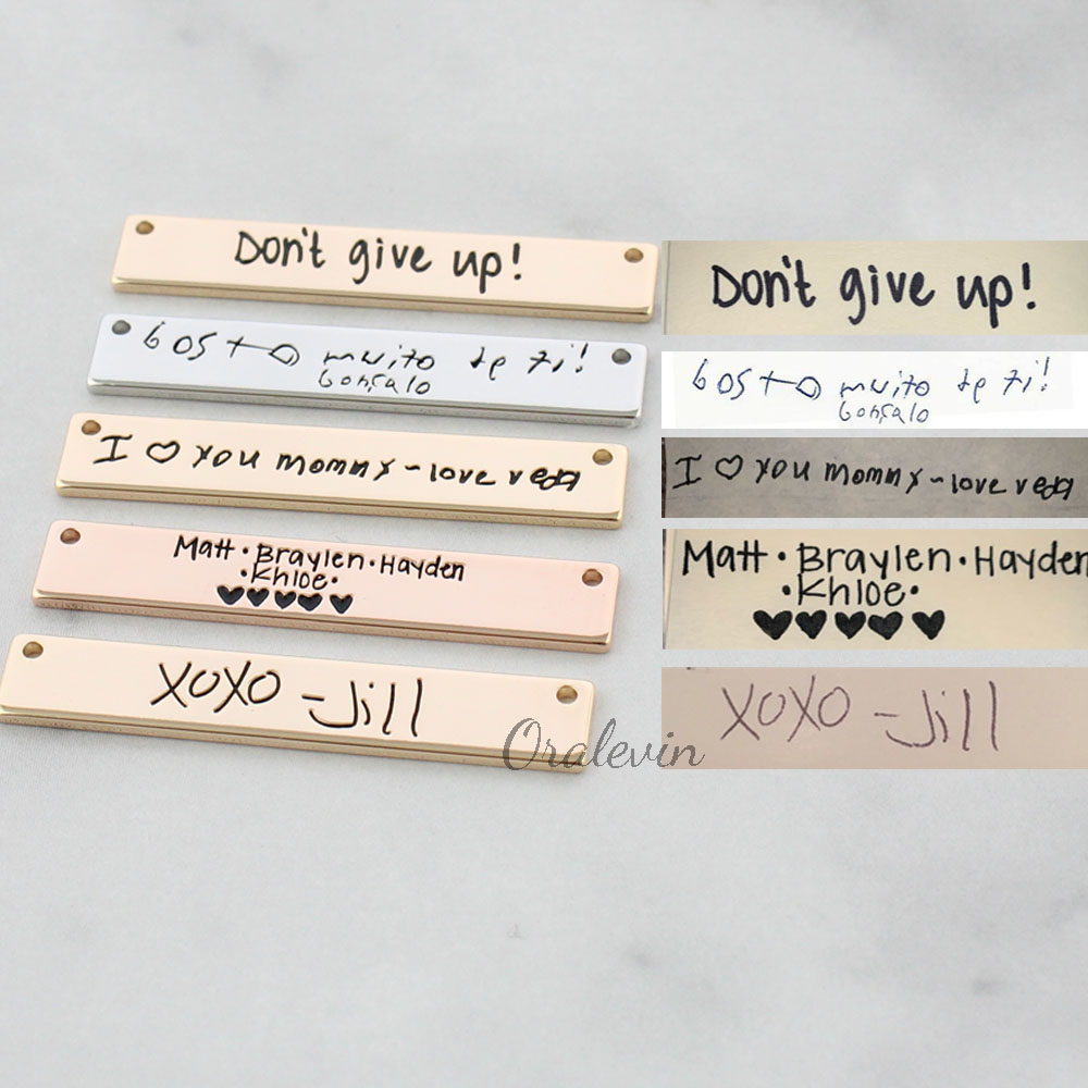 Оригинальное ожерелье с именем – обзор и цена Handwriting Necklace Bar