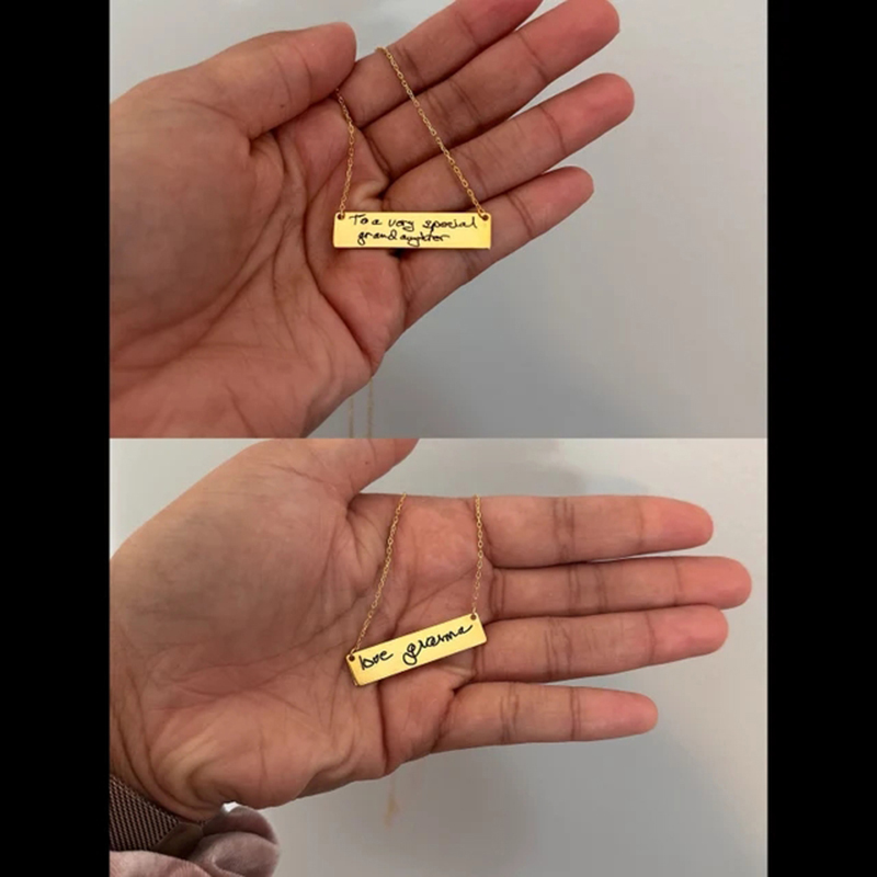 Ожерелье с подвеской из нержав – обзор и цена Handwriting Necklace Bar