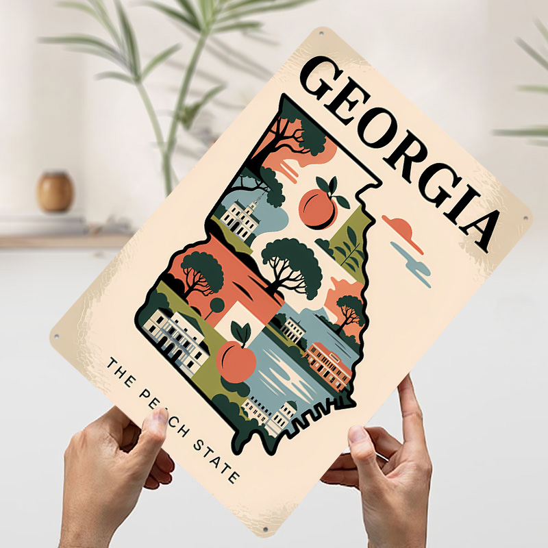 Грузия: Иллюстрированная карта – обзор и цена Custom Map Poster