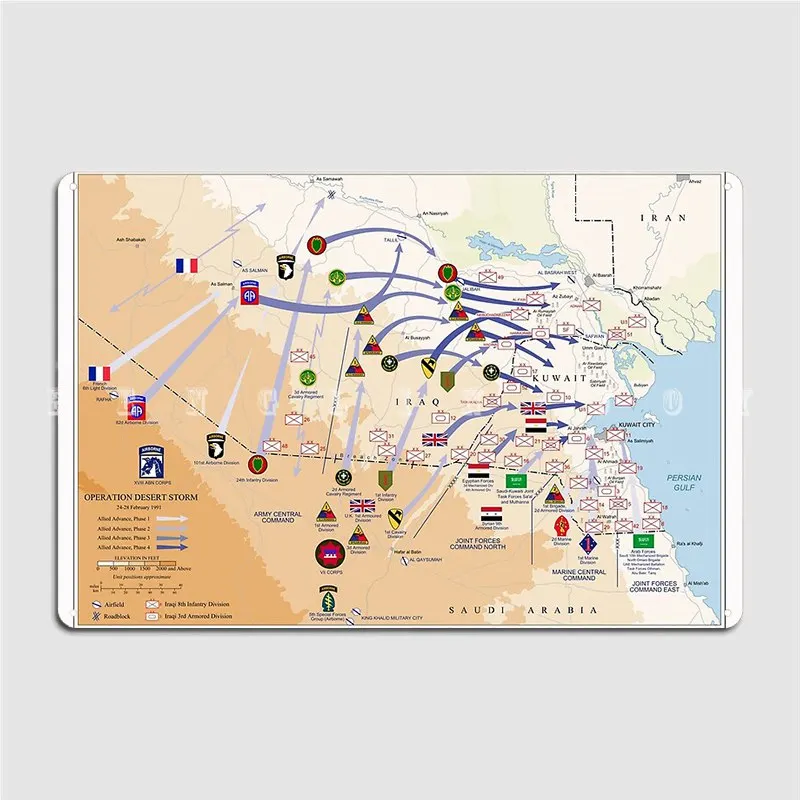Операция Штормы пустыни Наземн – обзор и цена Custom Map Poster